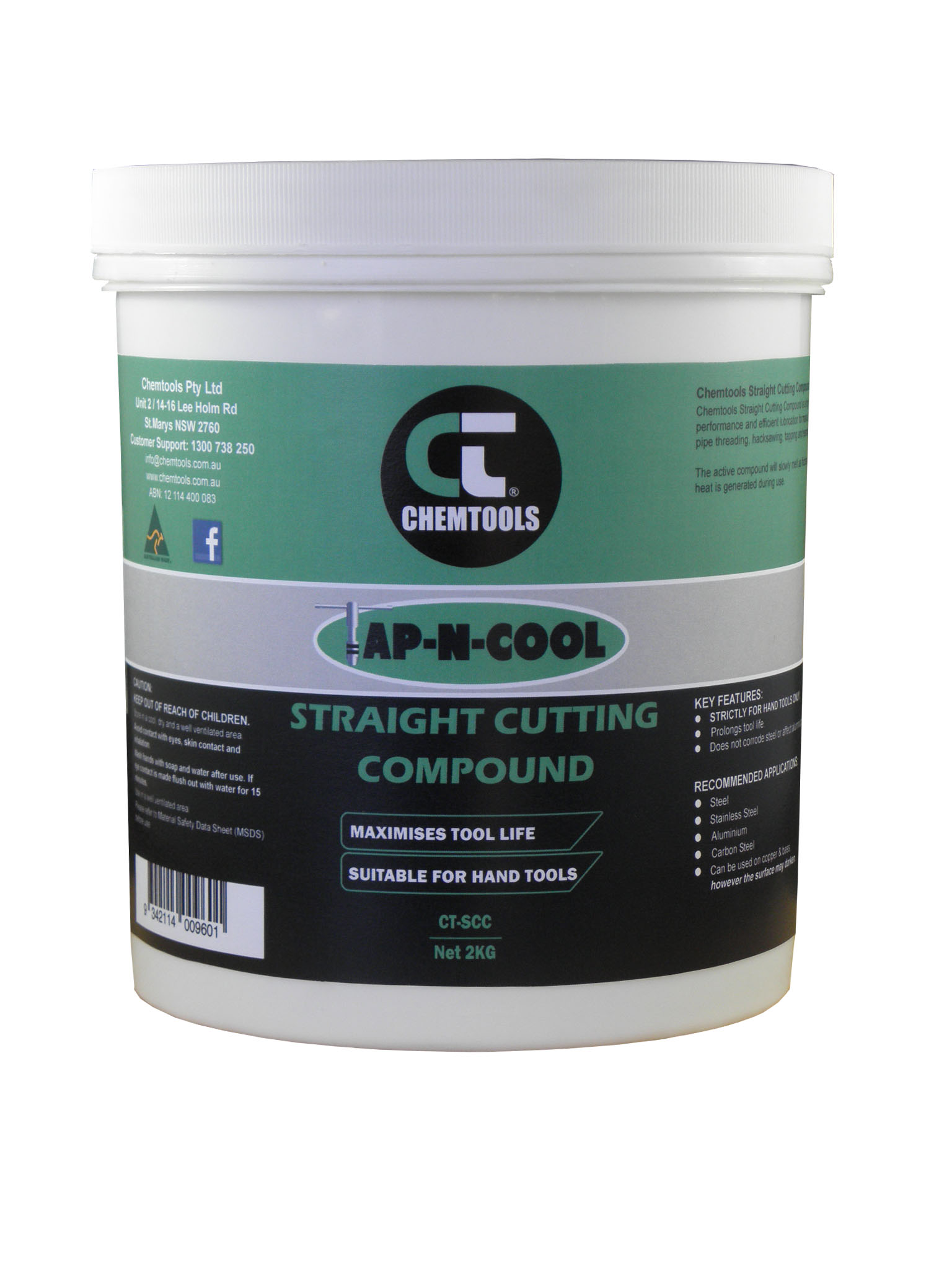 CHEMTOOLS TAP-N-COOL STRAIGHT CUTTING COMPOUND 2KG